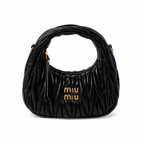Miu Miu Wander Matelassé Nappa Leather Mini Hobo Bag