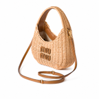 Miu Miu Wander Woven Hobo Bag