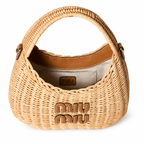 Miu Miu Wander Woven Hobo Bag