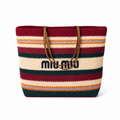 Miu Miu Spring/Summer 2026 Woven Fabric Large Tote Bag