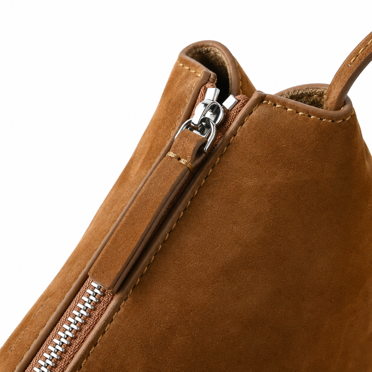 The Row Nu Mini Twin Crossbody Bag – Minimalist Suede Leather Small Square Bag with Dual Compartments,