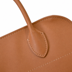 The Row Soft Margaux 12 Leather Tote Bag | Large Capacity Commuter Handbag with Detachable Strap | Women's Designer Shoulder Bag