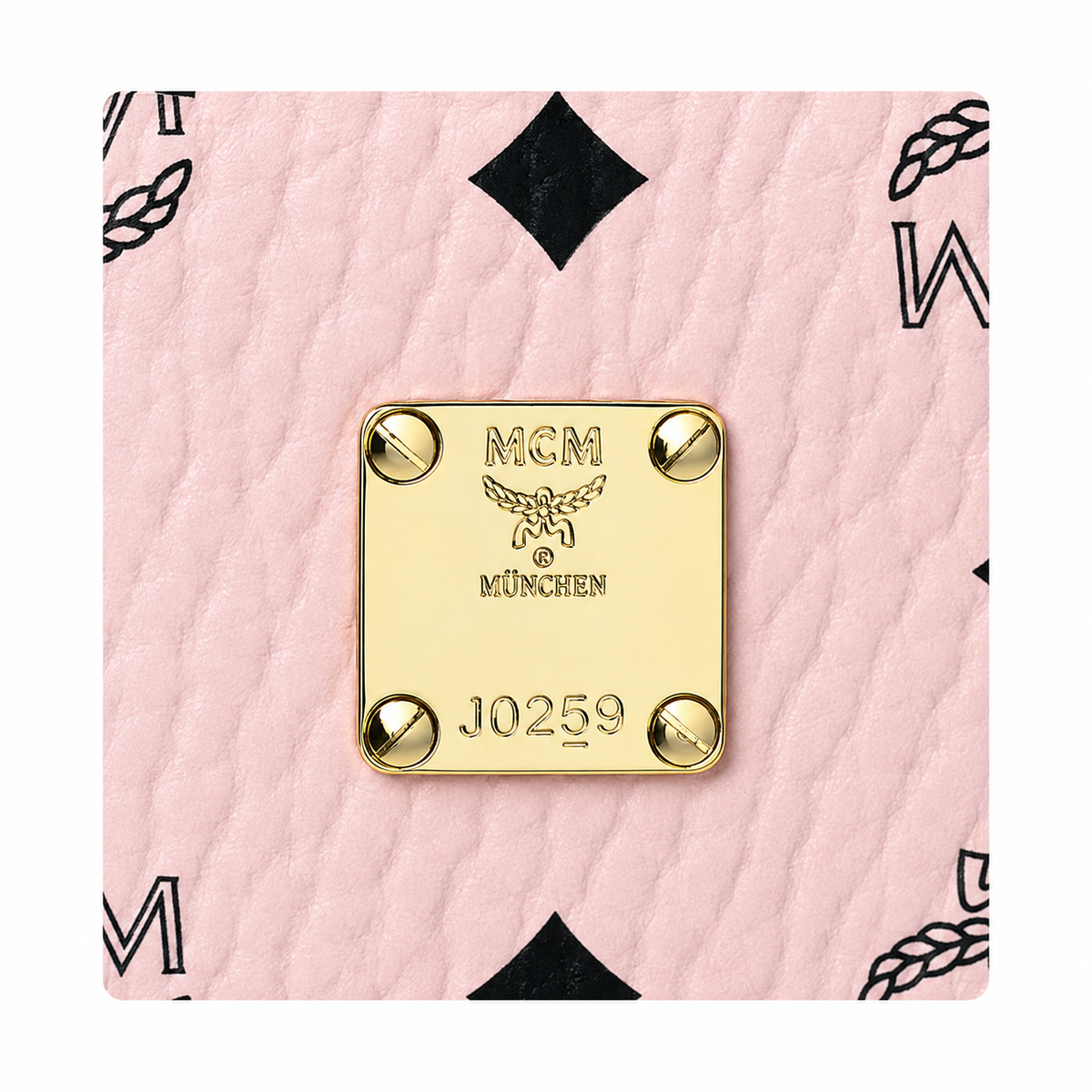 MCM Visetos Mini Oval Belt Bag / Crossbody Bag in Pink – Detachable Chain & Leather Straps