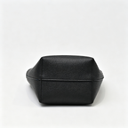 The Row N/S Park Small Tote Bag | 20cm Pebbled Calfskin Bucket Bag | Black Leather Shoulder Tote