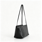 The Row Terrasse To Go Mini Shoulder Bag | 27cm Soft Lambskin Underarm Bag | Black Minimalist Handbag