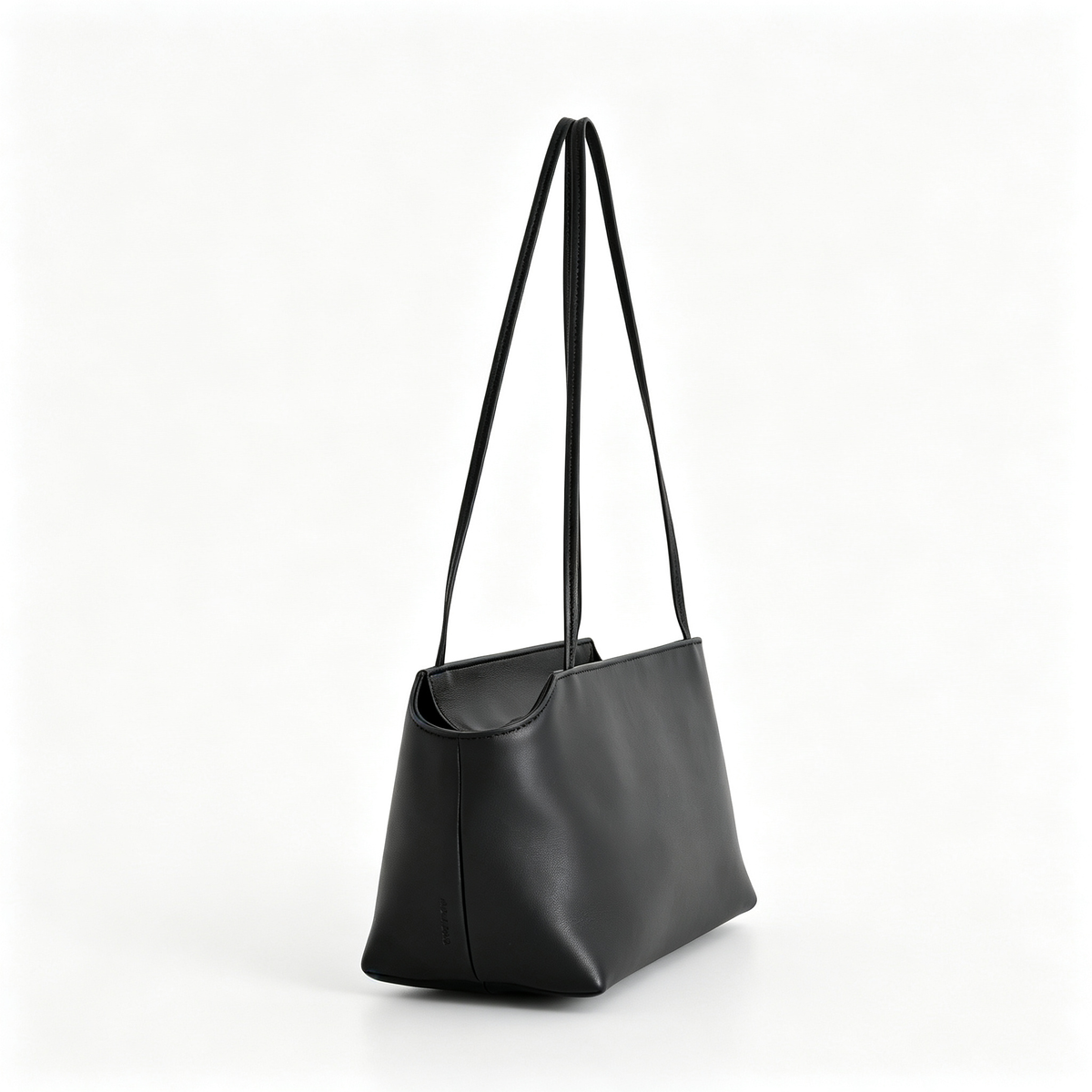 The Row Terrasse To Go Mini Shoulder Bag | 27cm Soft Lambskin Underarm Bag | Black Minimalist Handbag