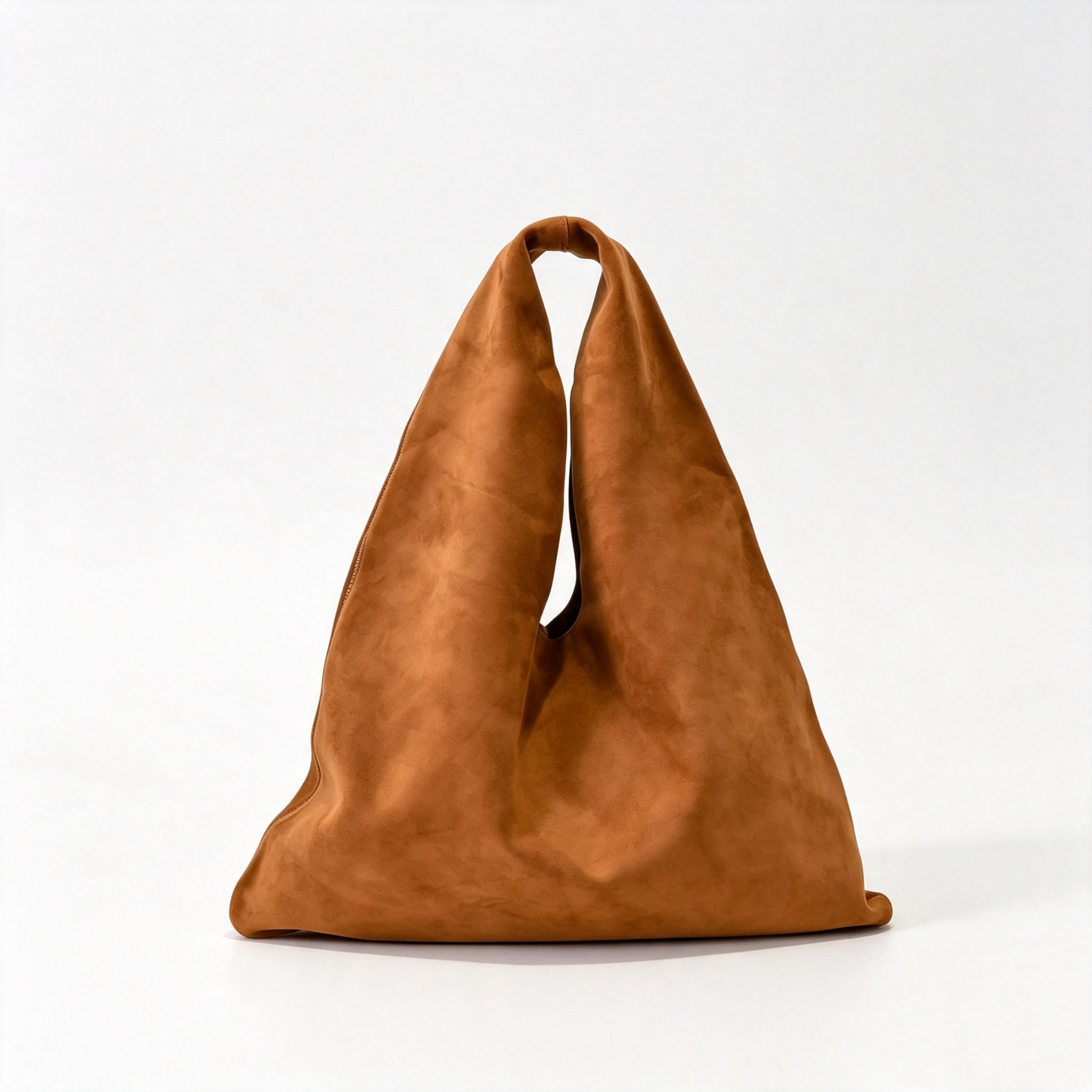 The Row Large Bindle Suede Shoulder Bag | 46cm Oversized Hobo Tote | Dark Brown Slouchy Handbag