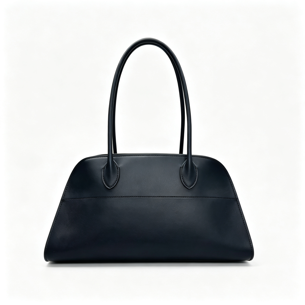 The Row Margaux 15 Medium Bag | 38cm Smooth Calfskin Leather Top Handle Bag | Black Margaux Tote