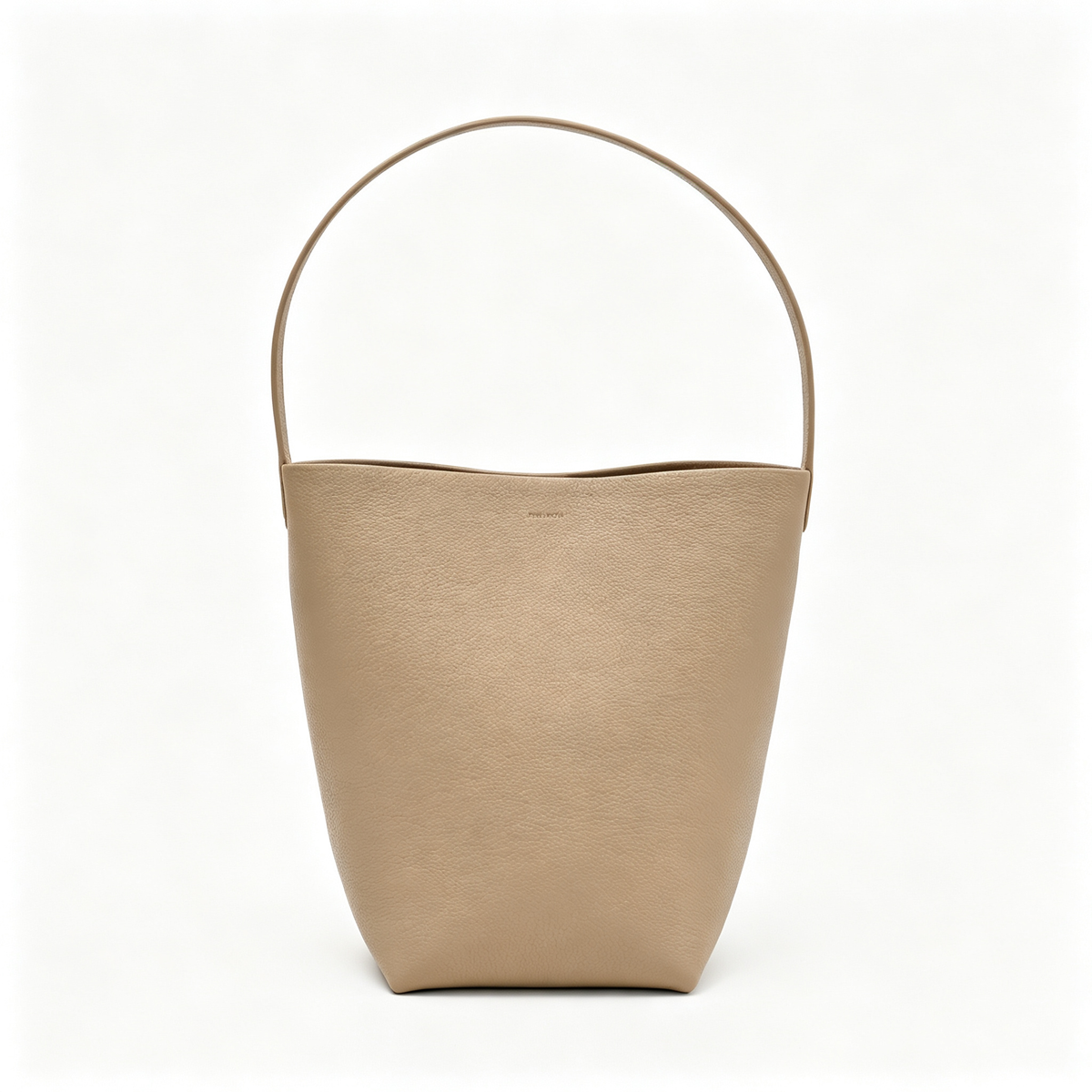 The Row N/S Park Medium Tote Bag | 30cm Grained Calfskin Leather Bucket Bag | Sand/Beige/Oatmeal