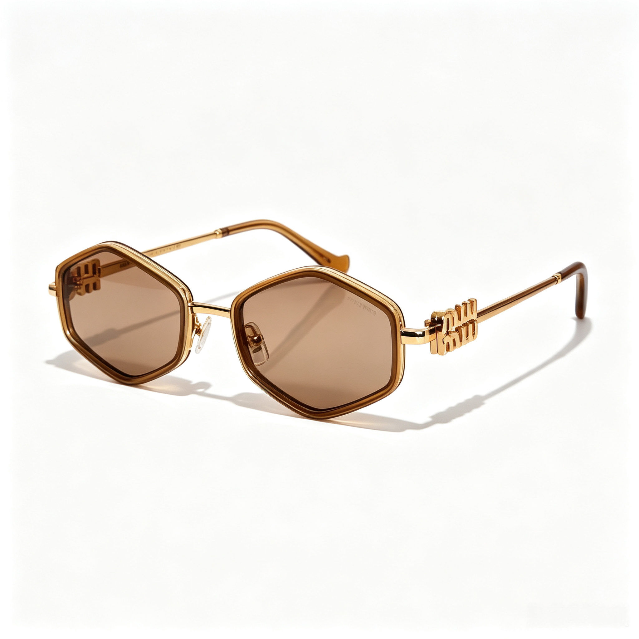 Miu Miu MU 778ZS Series Polygonal Metal Sunglasses