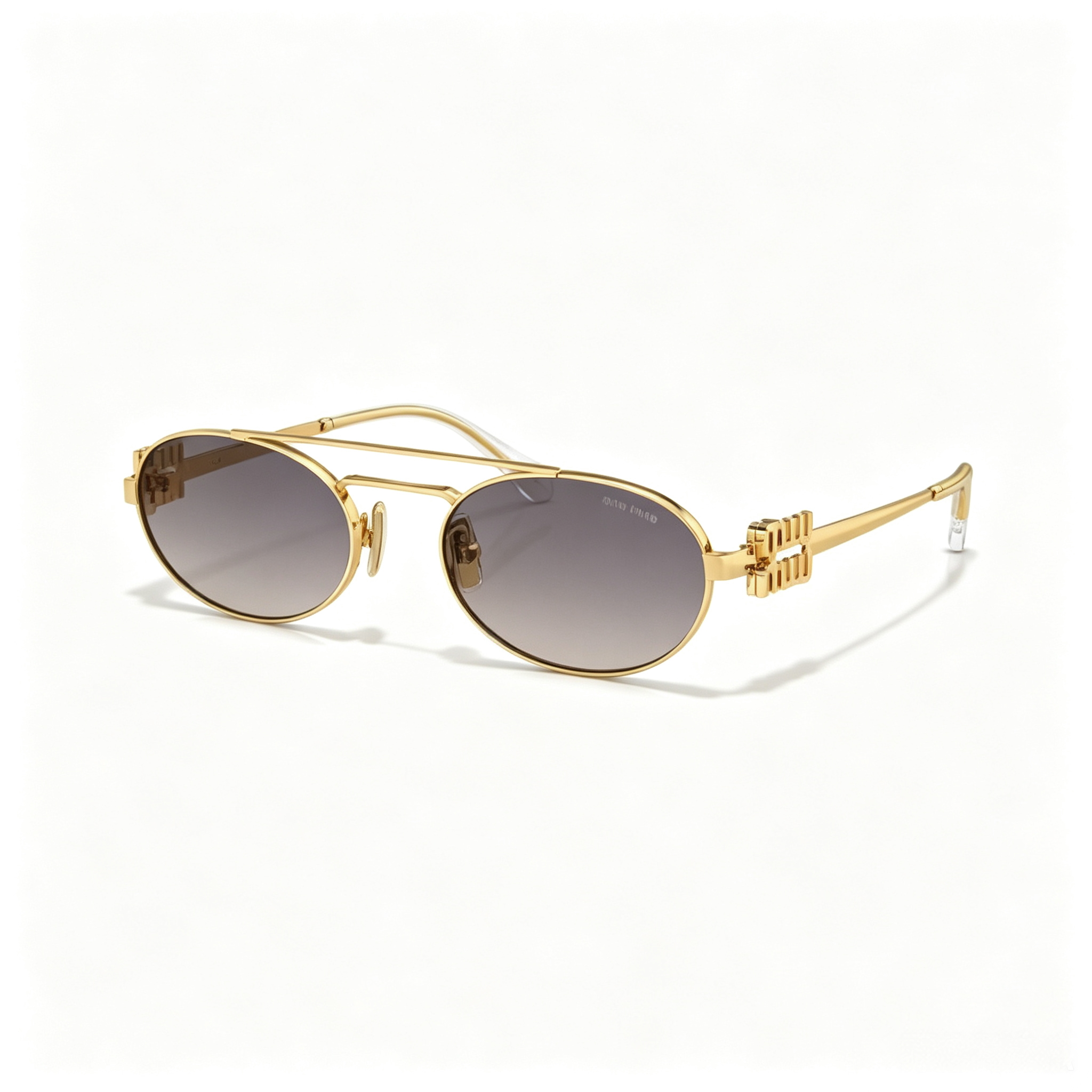 Miu Miu SMU 54ZS series double-bridge retro oval sunglasses