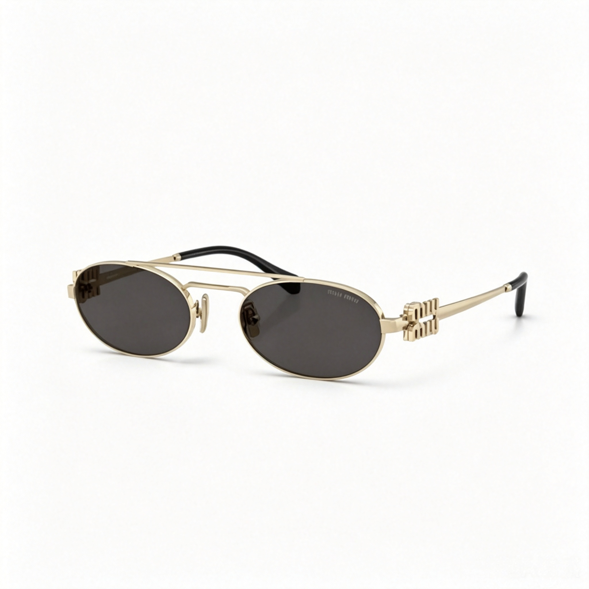 Miu Miu SMU 54ZS series double-bridge retro oval sunglasses