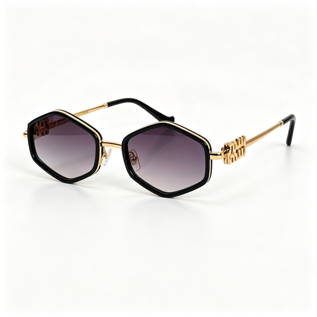 Miu Miu MU 778ZS Series Polygonal Metal Sunglasses