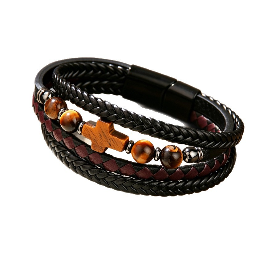 Chrome Hearts' Classic Black Leather Cord Bracelet