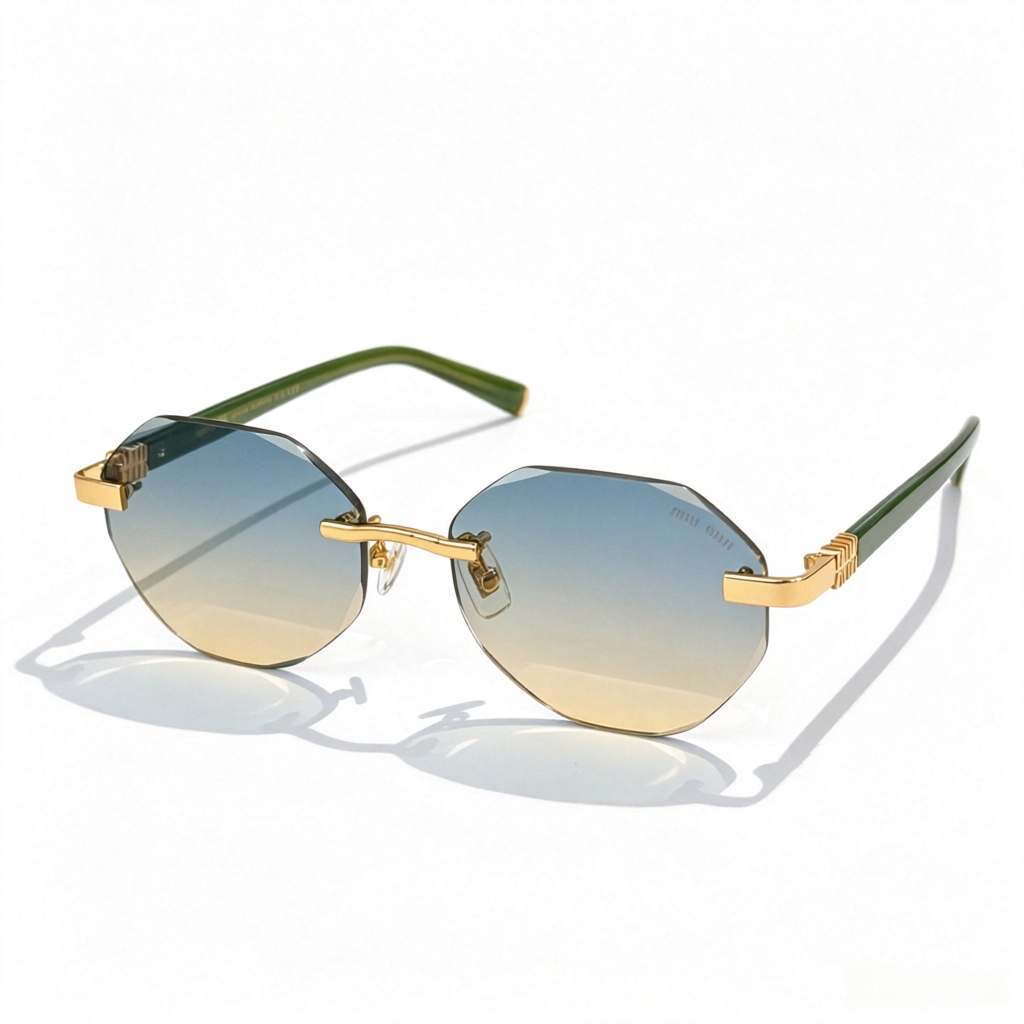 Miu Miu MU A1952 series frameless polygonal sunglasses