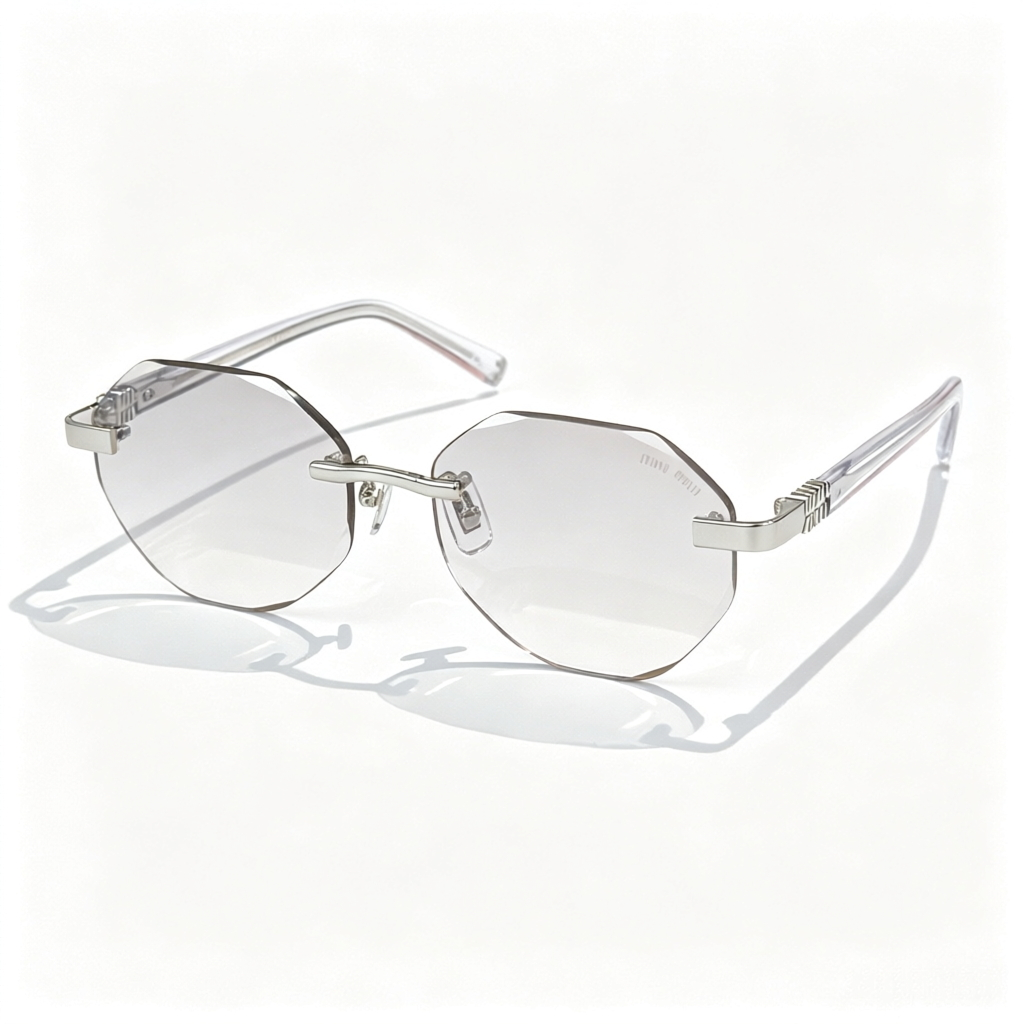 Miu Miu MU A1952 series frameless polygonal sunglasses