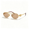 Miu Miu SMU 54ZS series double-bridge retro oval sunglasses