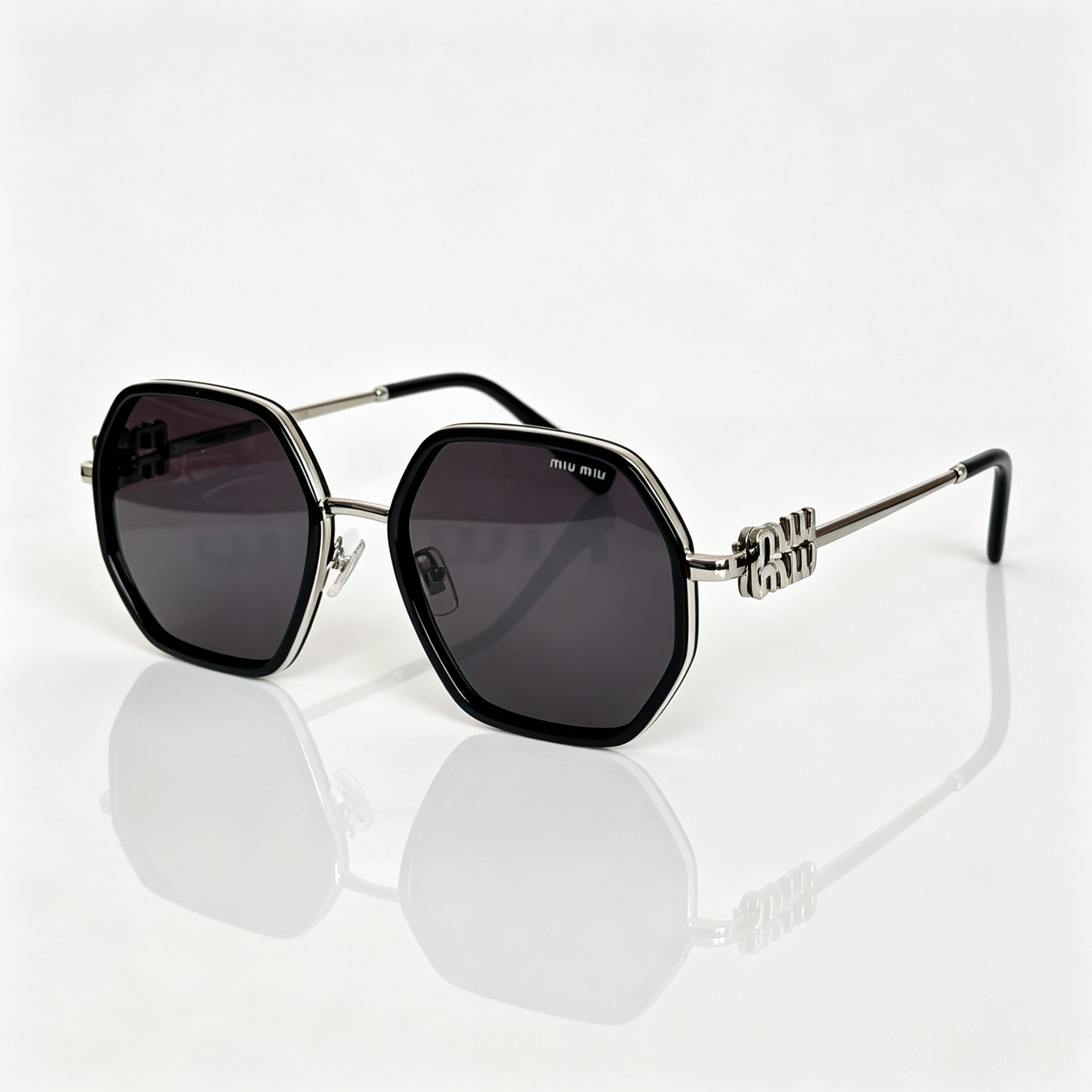 Miu Miu MU 778ZS Series Polygonal Metal Sunglasses