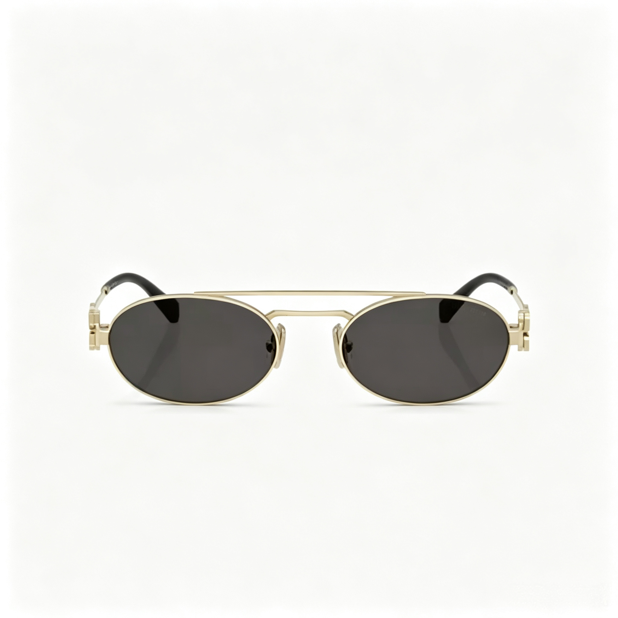 Miu Miu SMU 54ZS series double-bridge retro oval sunglasses
