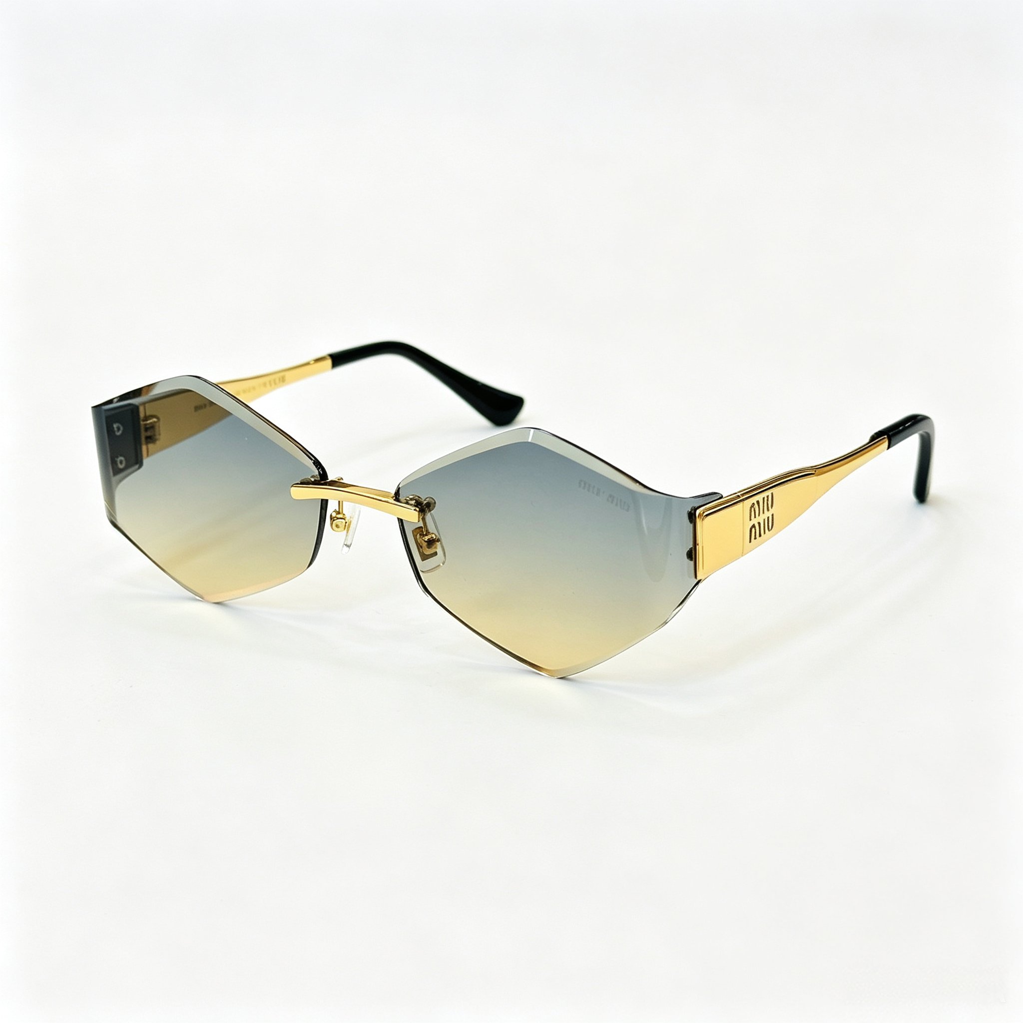 Miu Miu MU 140AV series frameless polygonal sunglasses