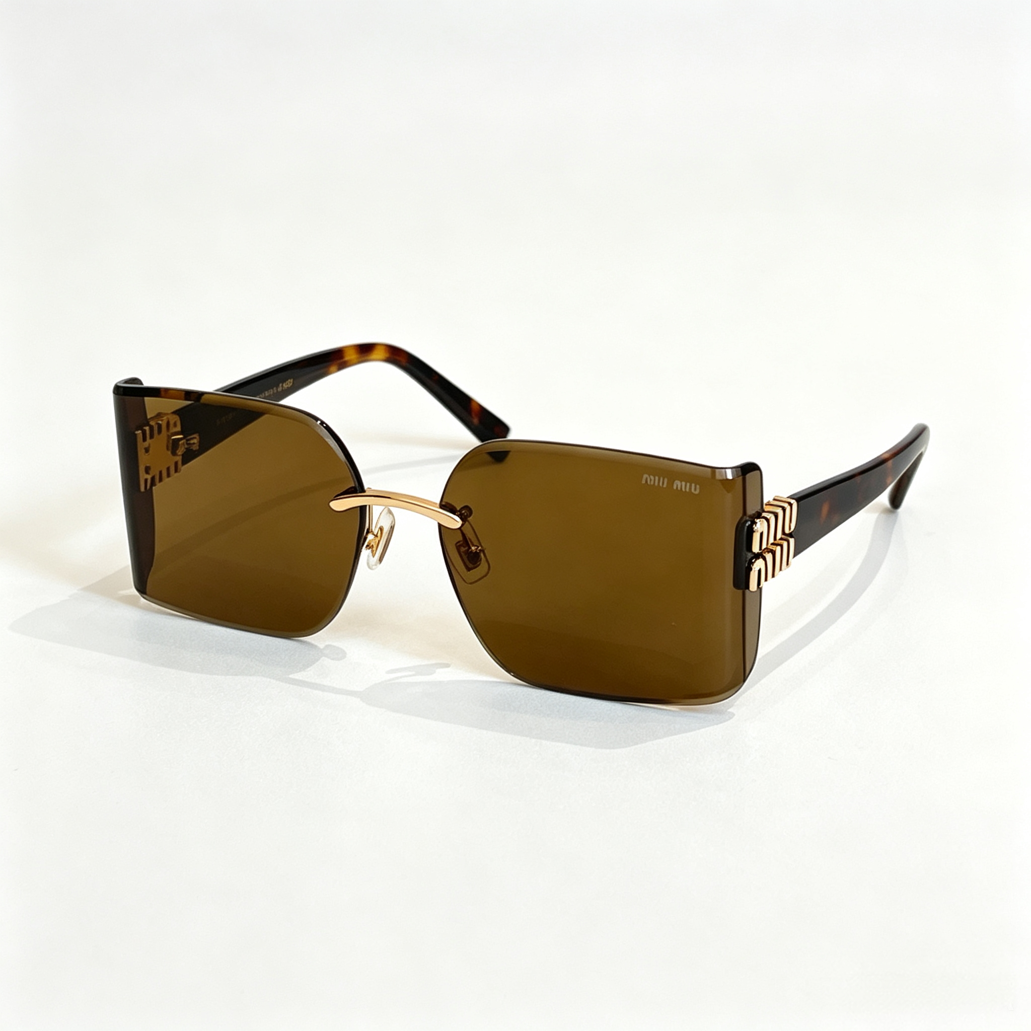 Miu Miu MU 112AV series frameless square sunglasses