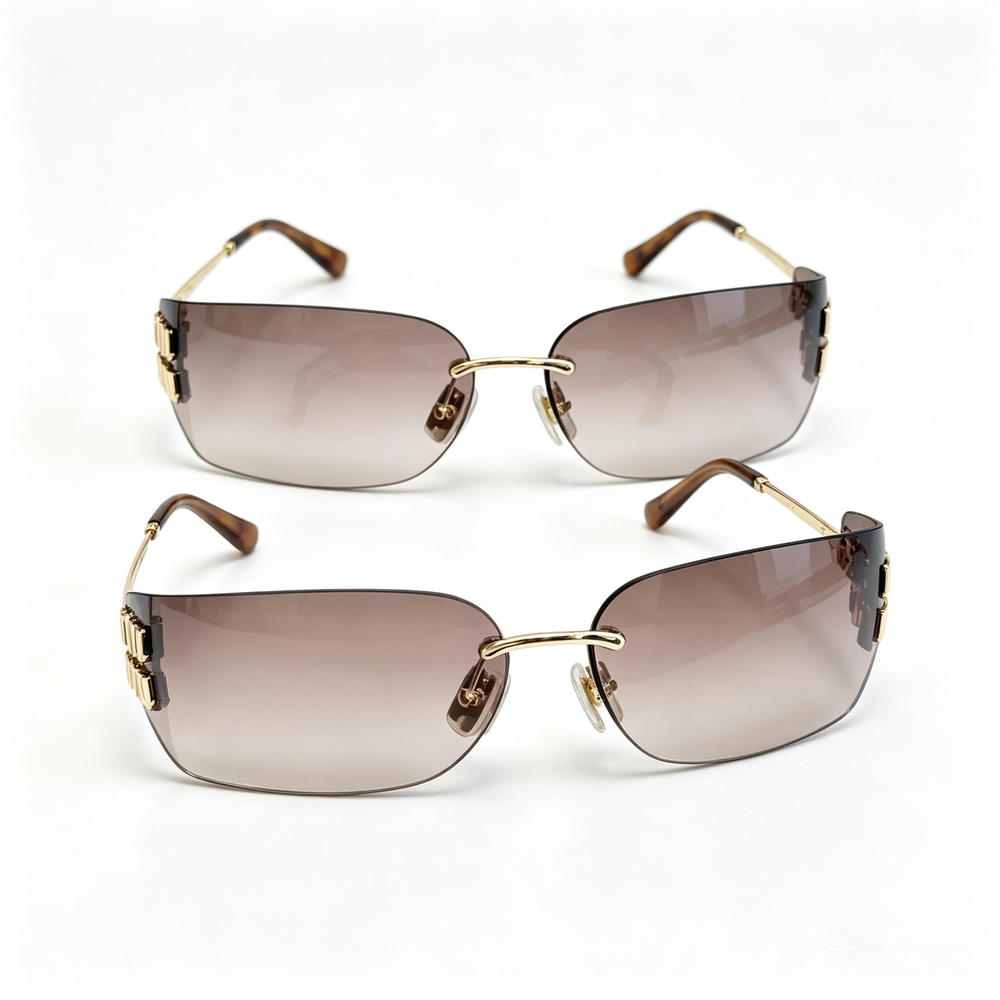 Miu Miu MU A51S series frameless curved sunglasses