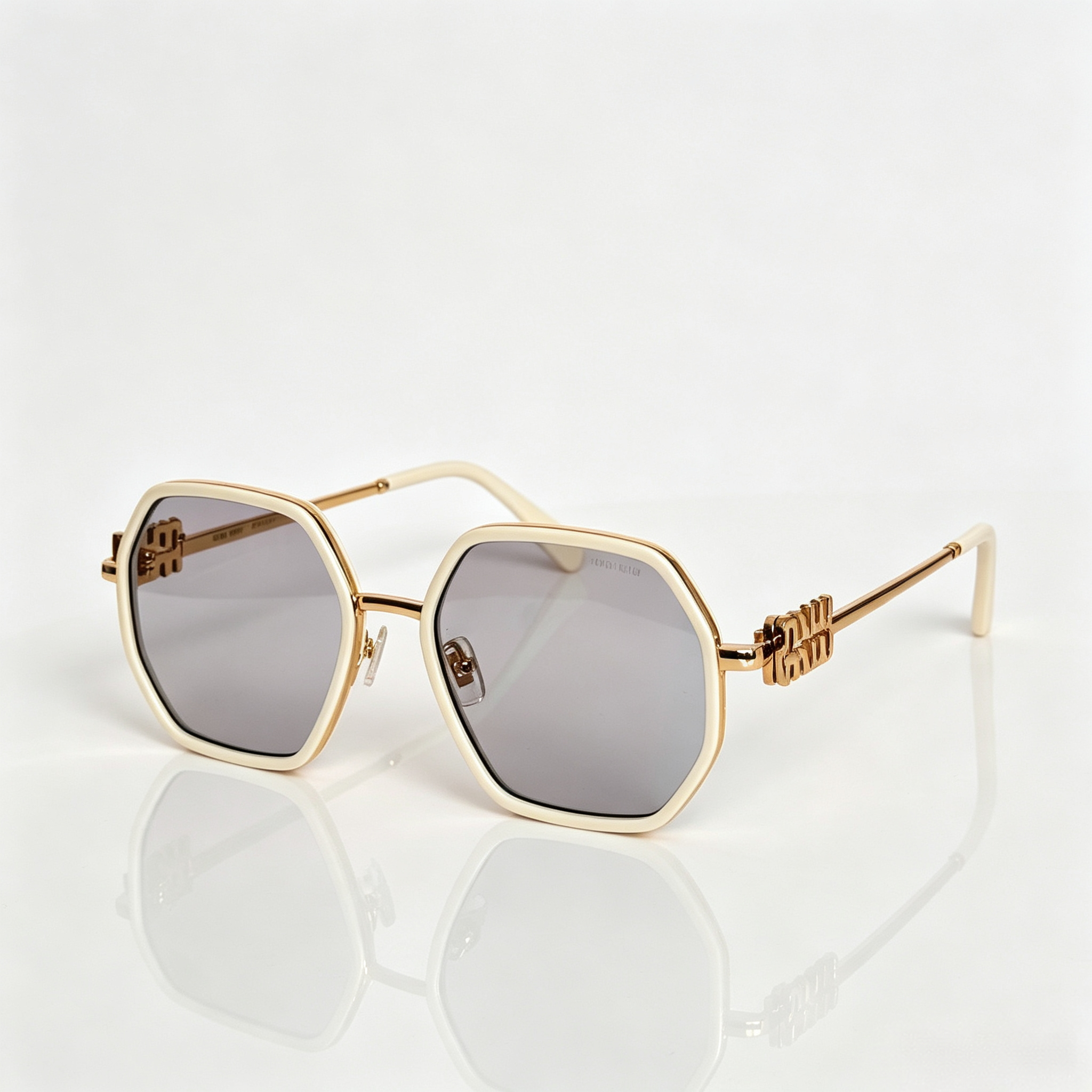 Miu Miu MU 778ZS Series Polygonal Metal Sunglasses