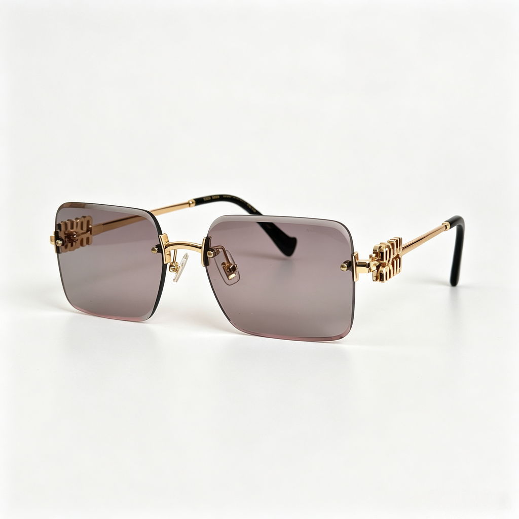 Miu Miu MU 99AV series square frameless sunglasses
