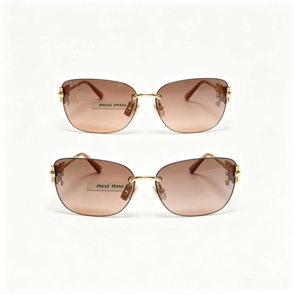 Miu Miu MU A51S series frameless curved sunglasses