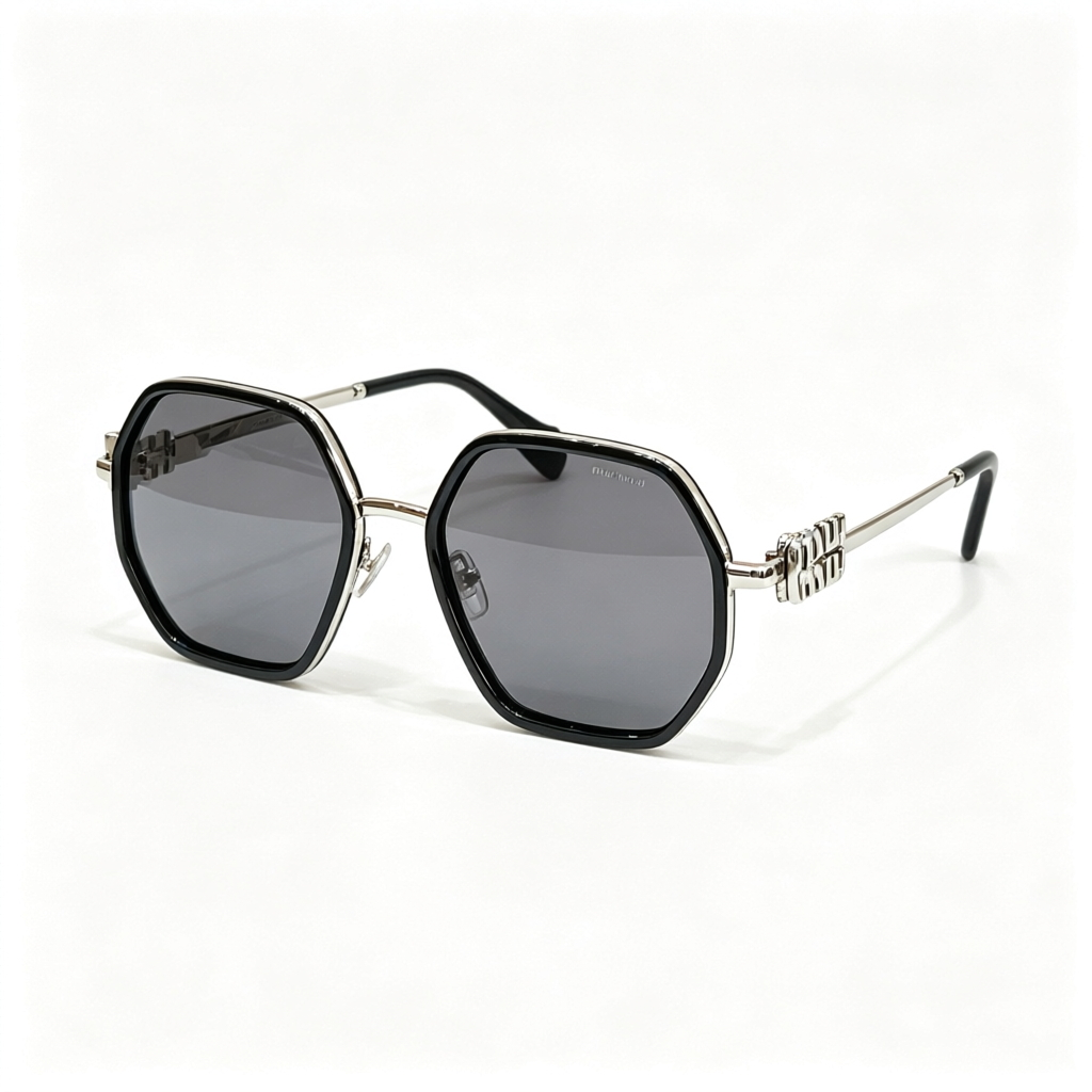 Miu Miu MU 778ZS Series Polygonal Metal Sunglasses