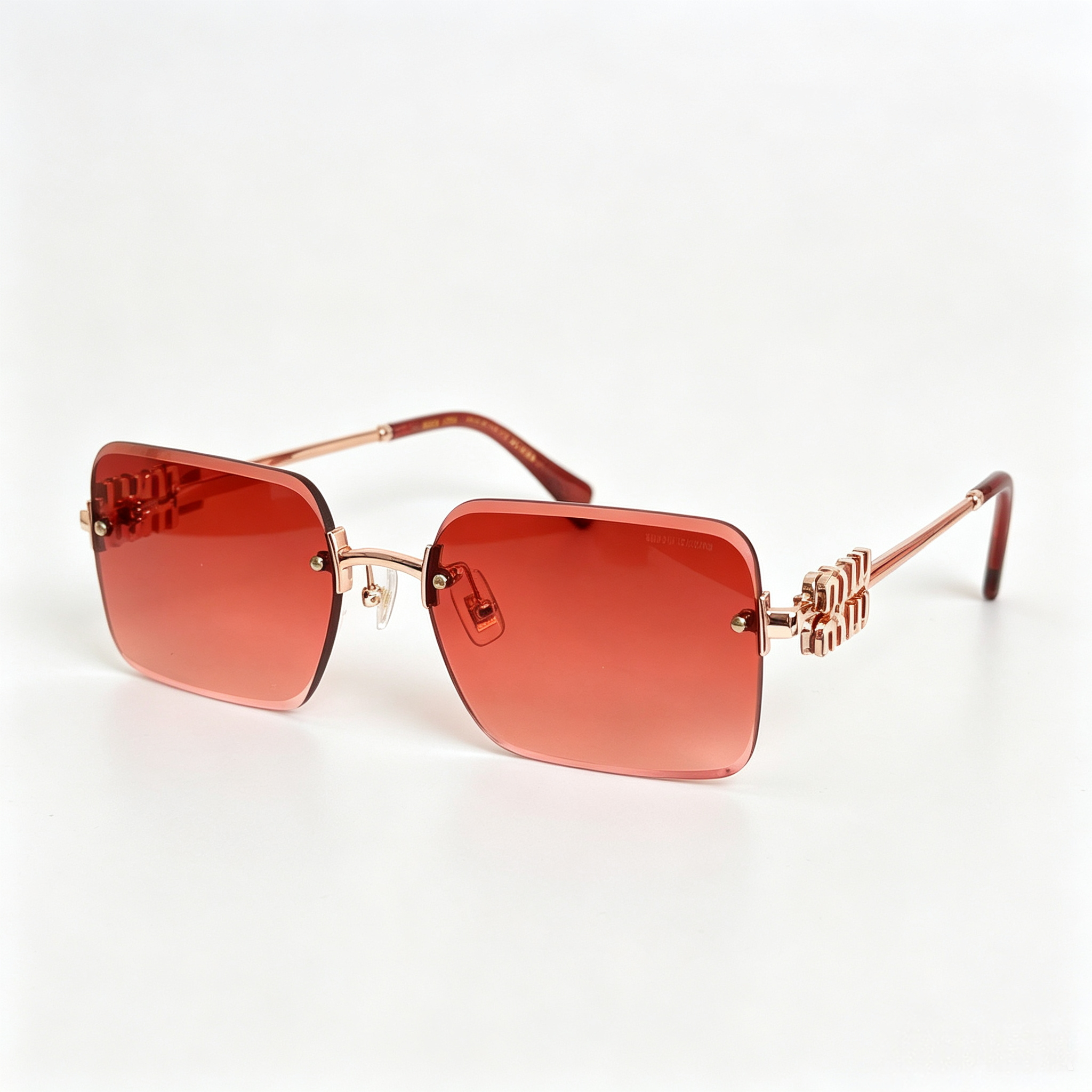 Miu Miu MU 99AV series square frameless sunglasses