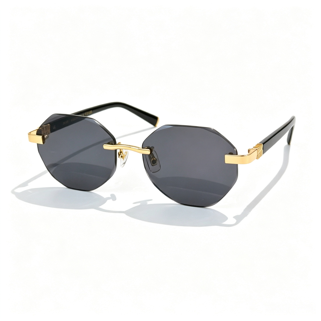 Miu Miu MU A1952 series frameless polygonal sunglasses
