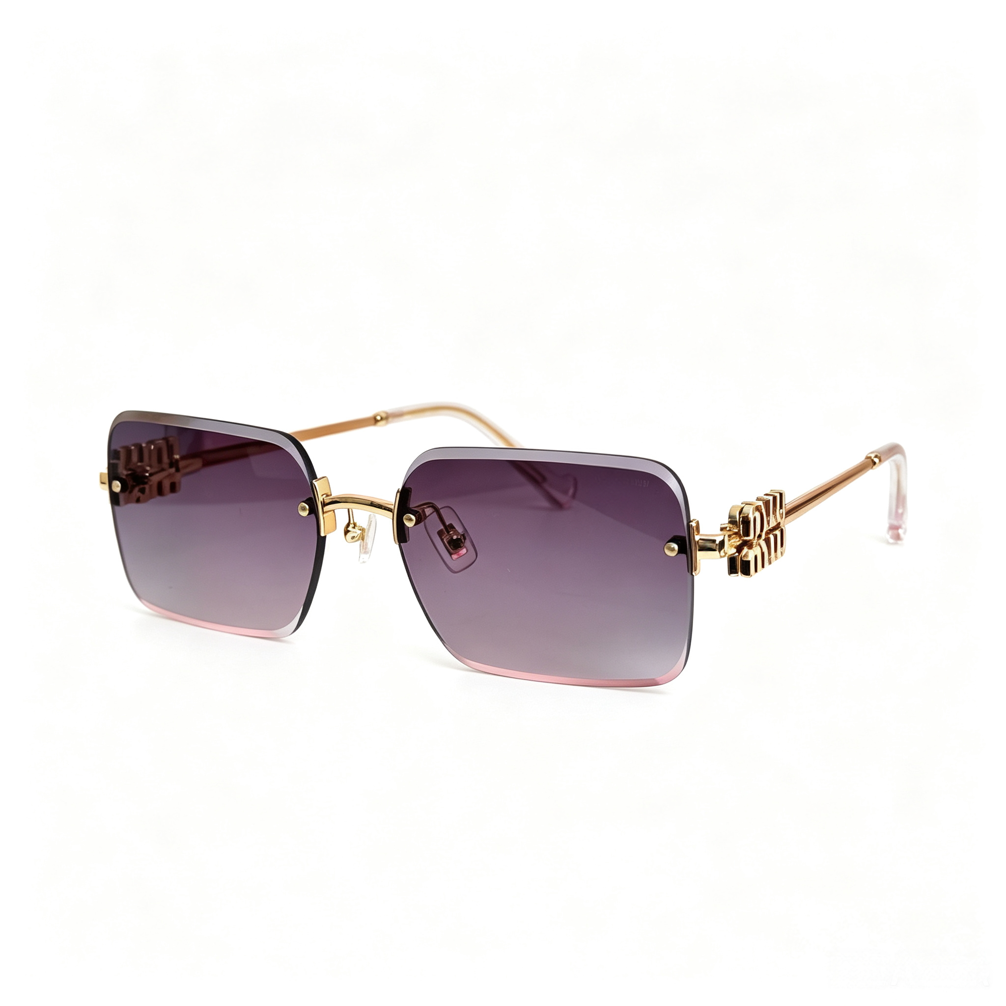 Miu Miu MU 99AV series square frameless sunglasses