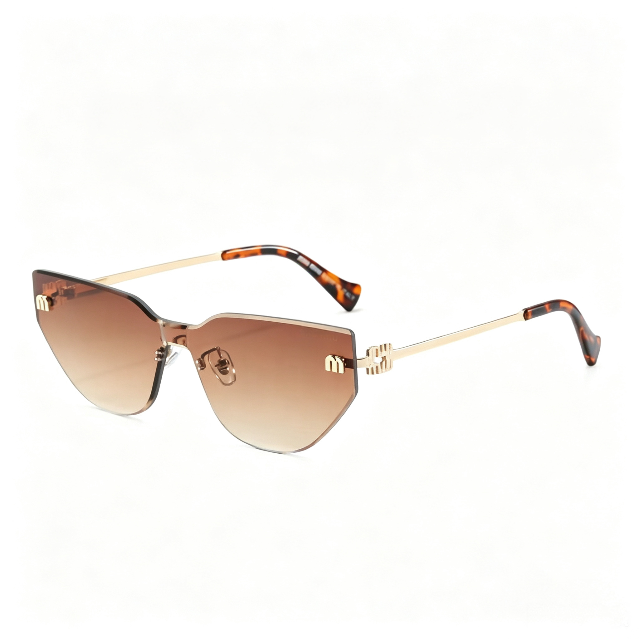 Miu Miu MU 105AV series frameless cat-eye sunglasses