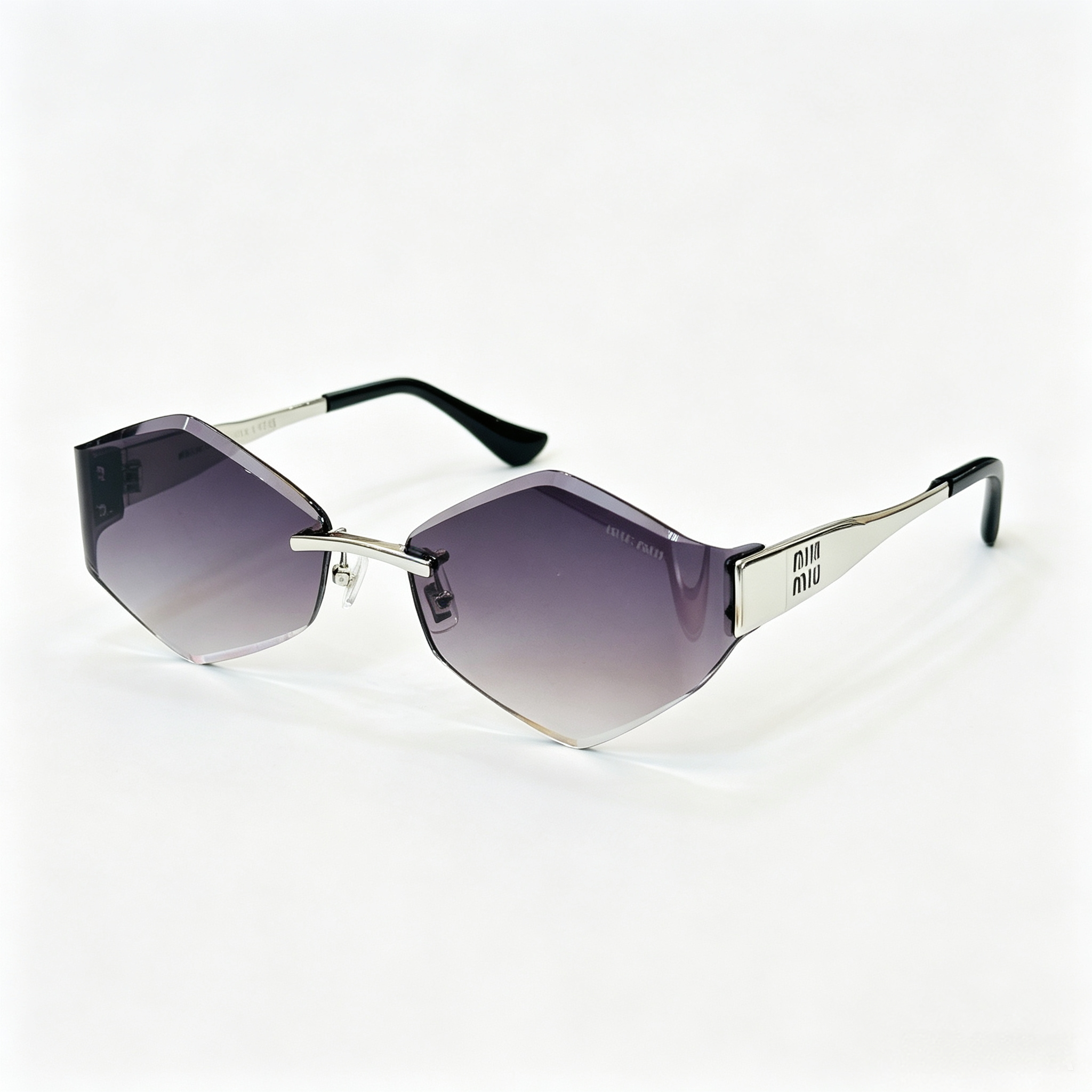 Miu Miu MU 140AV series frameless polygonal sunglasses